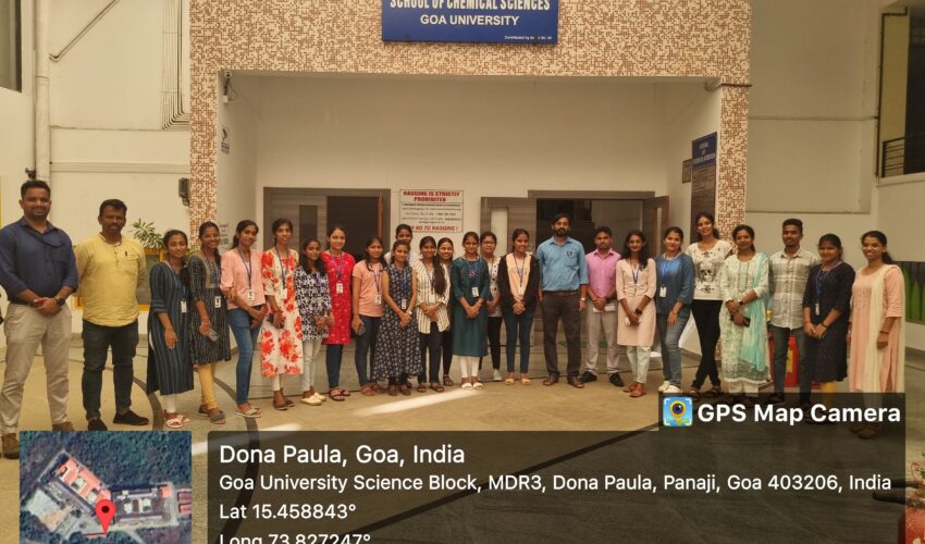 A field visit to the School of Chemical Sciences, Goa University