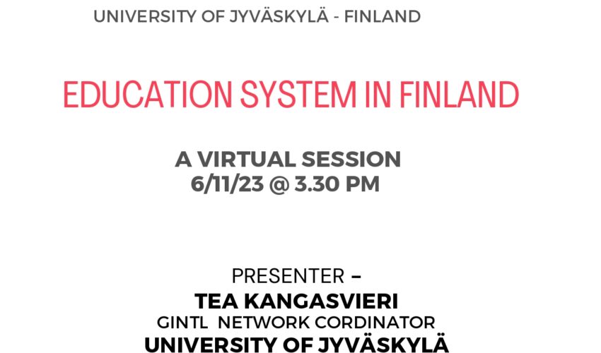 Virtual Session on ‘Education System in Finland’