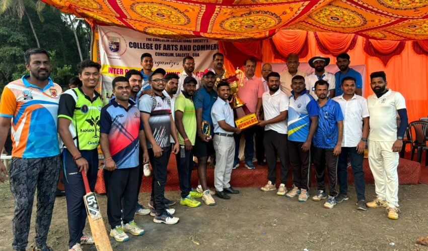 Winners of All Goa Inter-Staff Collegiate Cricket Tournament