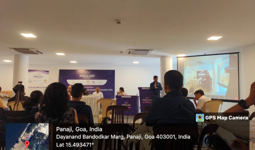 NATIONAL CONFERNCE ON INVISIBLE DISABILITIES- INTERNATIONAL PURPLE FEST GOA 2024