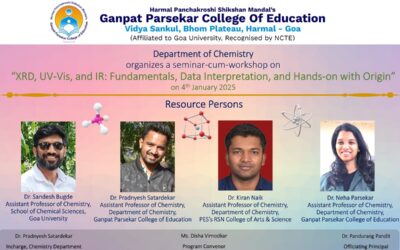 Workshop on “XRD, UV-Vis, and IR: Fundamentals, Data Interpretation, and Hands-on with Origin”