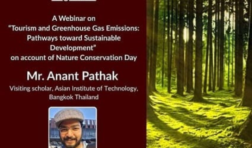 Webinar on Tourism and Greenhouse gas emissions