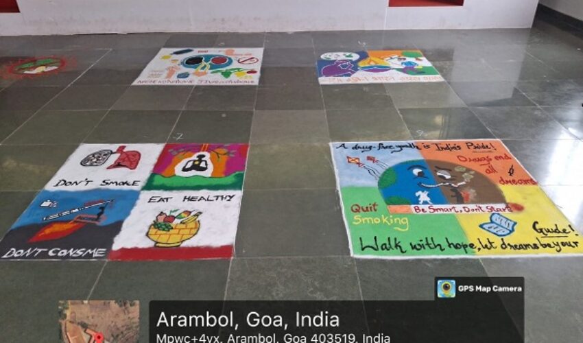 Rangoli competitions on the topic “Nasha Mukt Bharat Abhiyan”