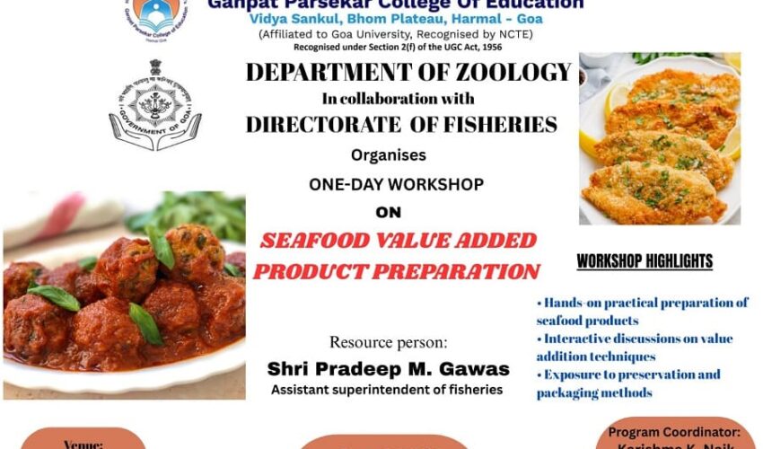One-day workshop on “Seafood Value Added Product Preparation”