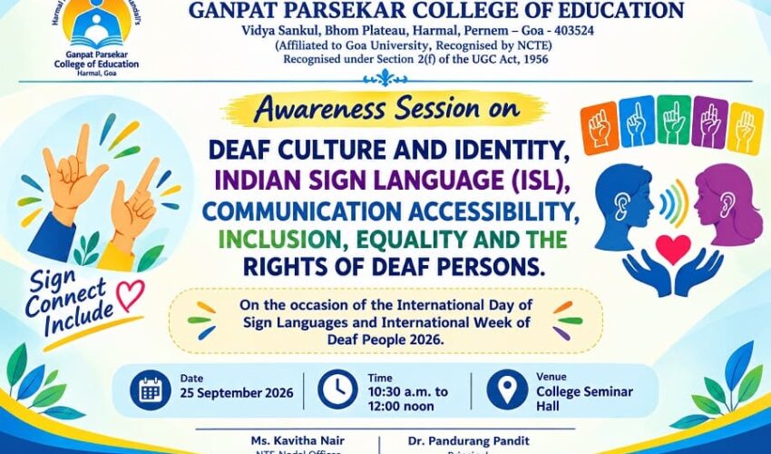 An awareness session on Deaf and Indian Sign Language (ISL)