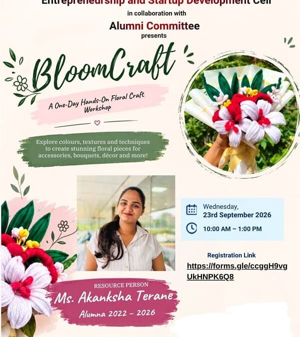 A One-Day Hands-on Floral Craft Workshop ‘BloomCraft’
