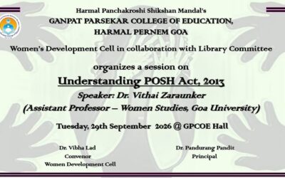 Session on ‘Understanding POSH Act, 2013’