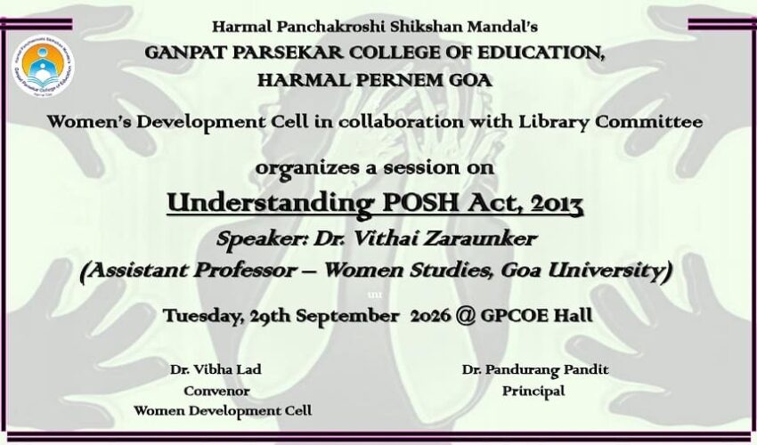 Session on ‘Understanding POSH Act, 2013’